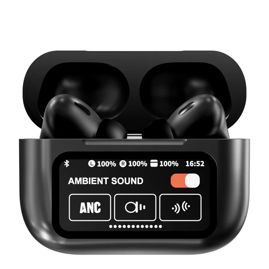 HKM-502675 A9Pro Touch Screen True Wireless Earbuds with ANC and ENC, Bluetooth 5.4 Technology