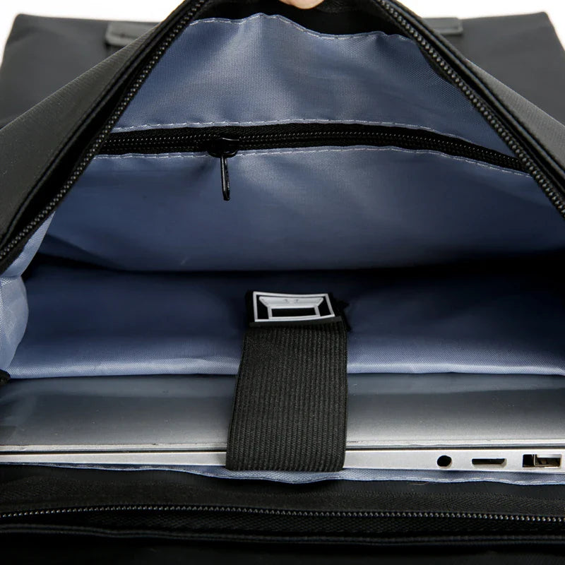 HKM-502739 Large Capacity Durable Travel Laptop Backpack with USB Charging Port and Custom Logo Options