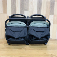 HKM-502867 Lightweight Side-by-Side Double Umbrella Stroller with Ample Storage for Travel