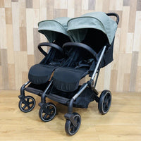 HKM-502867 Lightweight Side-by-Side Double Umbrella Stroller with Ample Storage for Travel