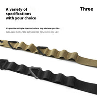 HKM-5029821 Hanging Rope Clothesline Storage Belt - 130cm, Black & Khaki Options