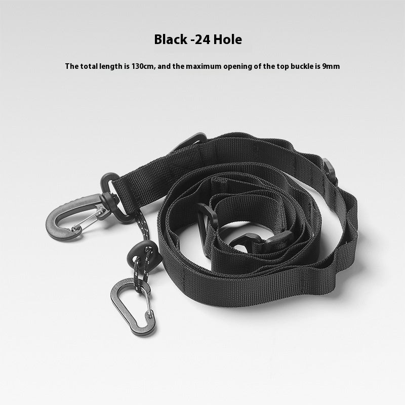 HKM-5029821 Hanging Rope Clothesline Storage Belt - 130cm, Black & Khaki Options