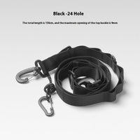 HKM-5029821 Hanging Rope Clothesline Storage Belt - 130cm, Black & Khaki Options