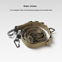 HKM-5029821 Hanging Rope Clothesline Storage Belt - 130cm, Black & Khaki Options
