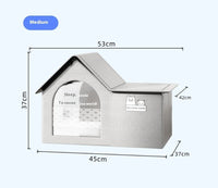 HKM-5030077 Cooling Cat House with Ice Mat for Summer Comfort - Medium & Large Size Available