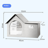 HKM-5030077 Cooling Cat House with Ice Mat for Summer Comfort - Medium & Large Size Available