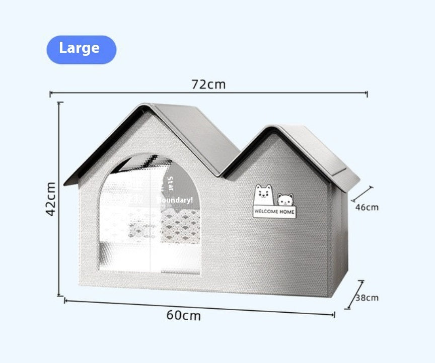 HKM-5030077 Cooling Cat House with Ice Mat for Summer Comfort - Medium & Large Size Available