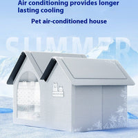 HKM-5030077 Cooling Cat House with Ice Mat for Summer Comfort - Medium & Large Size Available
