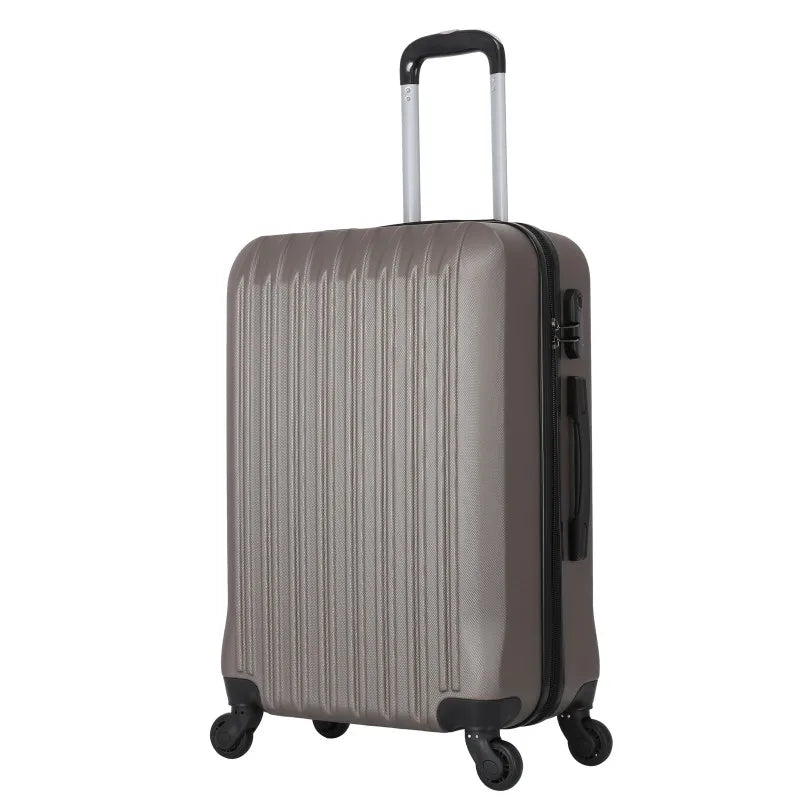 HKM-503059 Spacious 3-Piece ABS Trolley Luggage Set with Smooth-Gliding Wheels