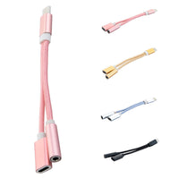HKM-503059 Type-C to 3.5mm Headphone and Charging Braided Adapter Cable