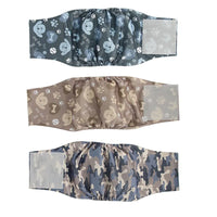 HKM-503187 Washable Male Dog Belly Band Diaper - Pack of 3 Adjustable and Reusable Wraps