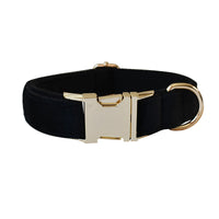 HKM-5031997 Double Layer Microfiber Velvet Collar and Leash Set with Alloy Buckle in Rose Gold