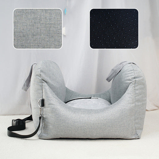 HKM-5032253 Removable and Washable Pet Travel Mat for Small Dogs and Cats, Light Gray, Charcoal Gray, Beige