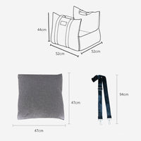 HKM-5032253 Removable and Washable Pet Travel Mat for Small Dogs and Cats, Light Gray, Charcoal Gray, Beige