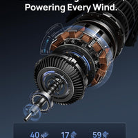 HKM-5033299 42-Inch Tower Fan with 9 Speeds, 4 Modes, 12-Hour Timer, Oscillation, and Quiet Operation