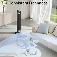 HKM-5033299 42-Inch Tower Fan with 9 Speeds, 4 Modes, 12-Hour Timer, Oscillation, and Quiet Operation