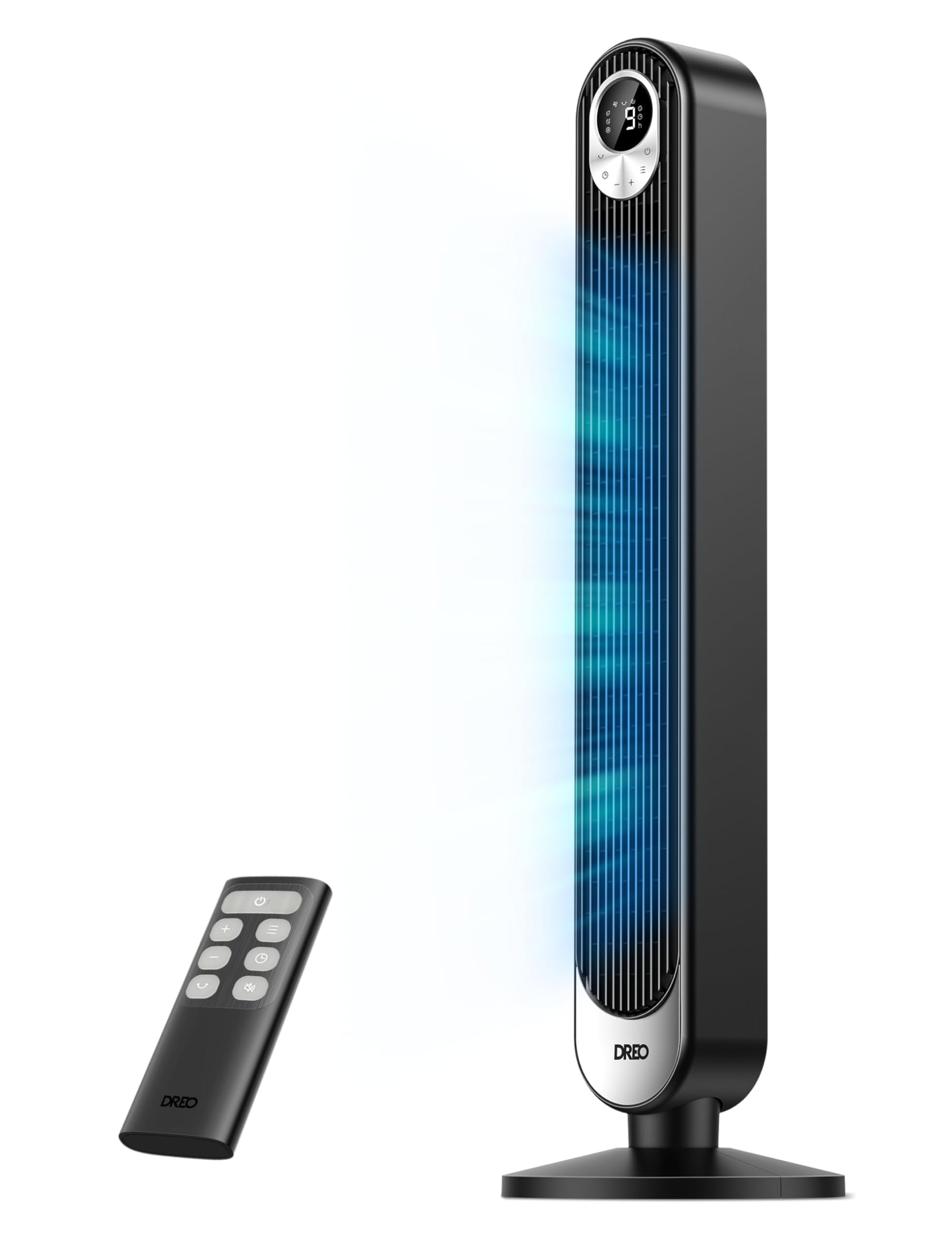 HKM-5033299 42-Inch Tower Fan with 9 Speeds, 4 Modes, 12-Hour Timer, Oscillation, and Quiet Operation