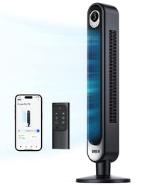 HKM-5033299 42-Inch Tower Fan with 9 Speeds, 4 Modes, 12-Hour Timer, Oscillation, and Quiet Operation