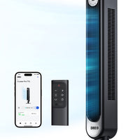 HKM-5033299 42-Inch Tower Fan with 9 Speeds, 4 Modes, 12-Hour Timer, Oscillation, and Quiet Operation
