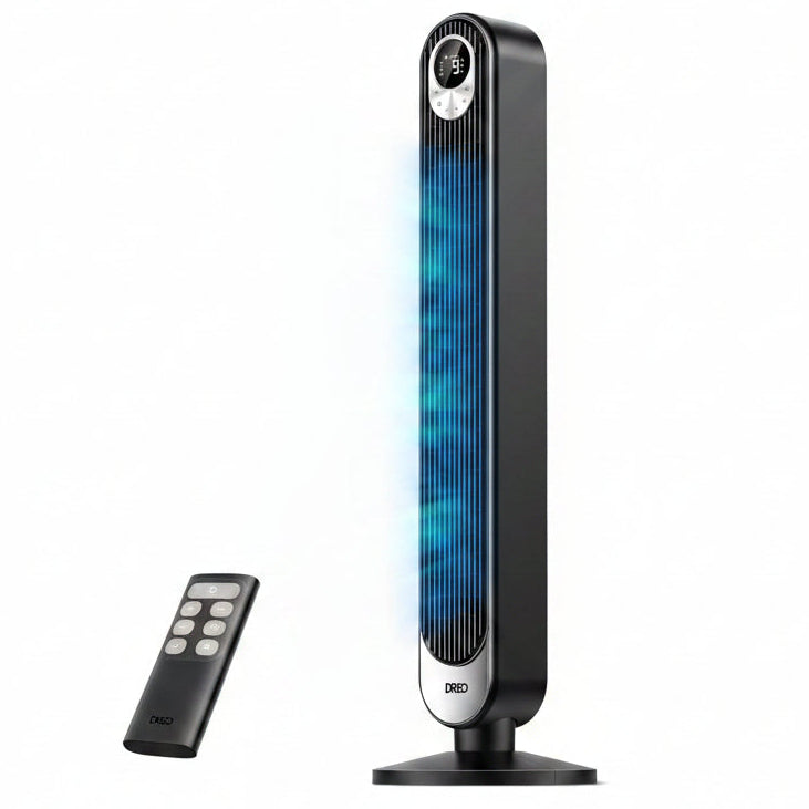 HKM-5033299 42-Inch Tower Fan with 9 Speeds, 4 Modes, 12-Hour Timer, Oscillation, and Quiet Operation