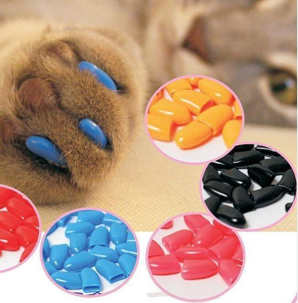 HKM-5033789 Pet Nail Covers - 20 Count, Adjustable Sizes for Dogs 0.5-25 kg