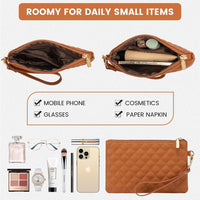 HKM-503379 15.6 Inch Laptop Tote Bag with Clutch Purse for Women - Large Capacity Office Handbag and Business Briefcase