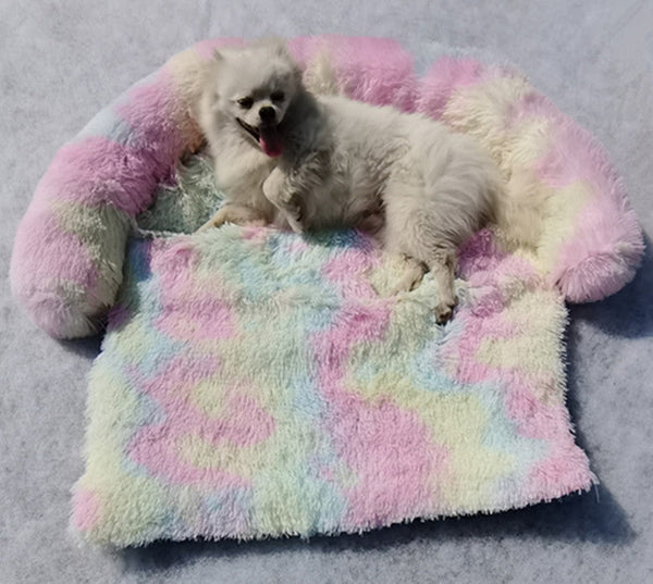 HKM-5034045 Removable and Washable Plush Blanket for Kennels in Dark Gray, Pink, Gray, Colorful, and Coffee