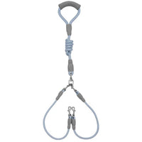 HKM-5035581 Double-Headed Dog Leash for Two Dogs - Nylon Rope with Soft Foam Handle