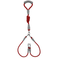 HKM-5035581 Double-Headed Dog Leash for Two Dogs - Nylon Rope with Soft Foam Handle