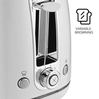 HKM-503571 Custom Logo 304 Stainless Steel Black Toaster with Clear Window