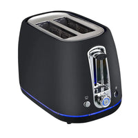 HKM-503571 Custom Logo 304 Stainless Steel Black Toaster with Clear Window