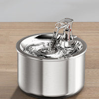 HKM-5035965 Stainless Steel Automatic Over-Circulating Cat Water Dispenser with Filter and Sensor