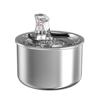 HKM-5035965 Stainless Steel Automatic Over-Circulating Cat Water Dispenser with Filter and Sensor