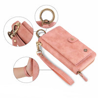 HKM-503699 Multi-function Zipper Wallet Phone Case for Galaxy Note8 - Elegant Imitation Leather Design in Multiple Colors