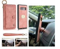 HKM-503699 Multi-function Zipper Wallet Phone Case for Galaxy Note8 - Elegant Imitation Leather Design in Multiple Colors