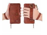 HKM-503699 Multi-function Zipper Wallet Phone Case for Galaxy Note8 - Elegant Imitation Leather Design in Multiple Colors