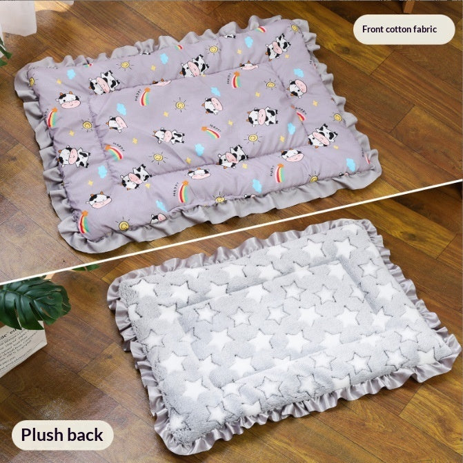 HKM-5037629 Thick Thermal Padded Pet Bed Mat in Various Colors and Patterns for Dogs