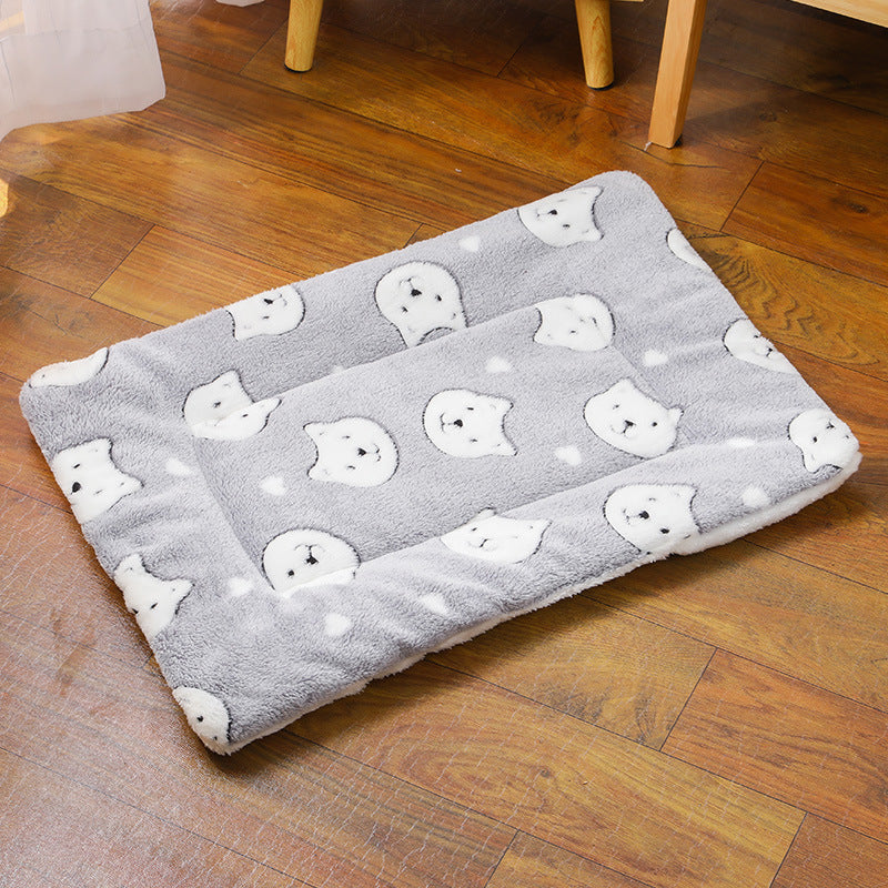 HKM-5037629 Thick Thermal Padded Pet Bed Mat in Various Colors and Patterns for Dogs