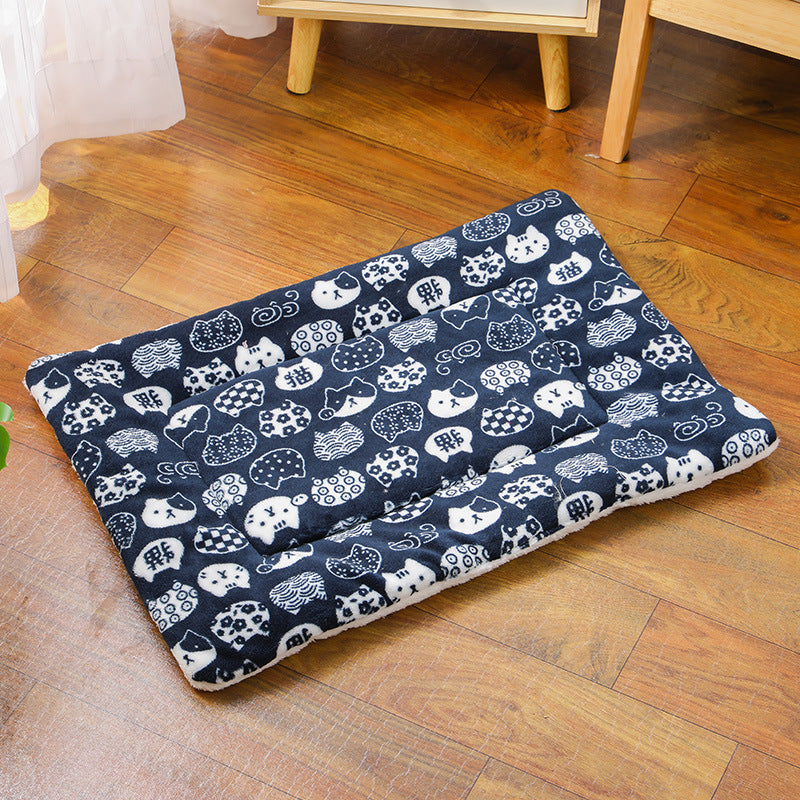 HKM-5037629 Thick Thermal Padded Pet Bed Mat in Various Colors and Patterns for Dogs