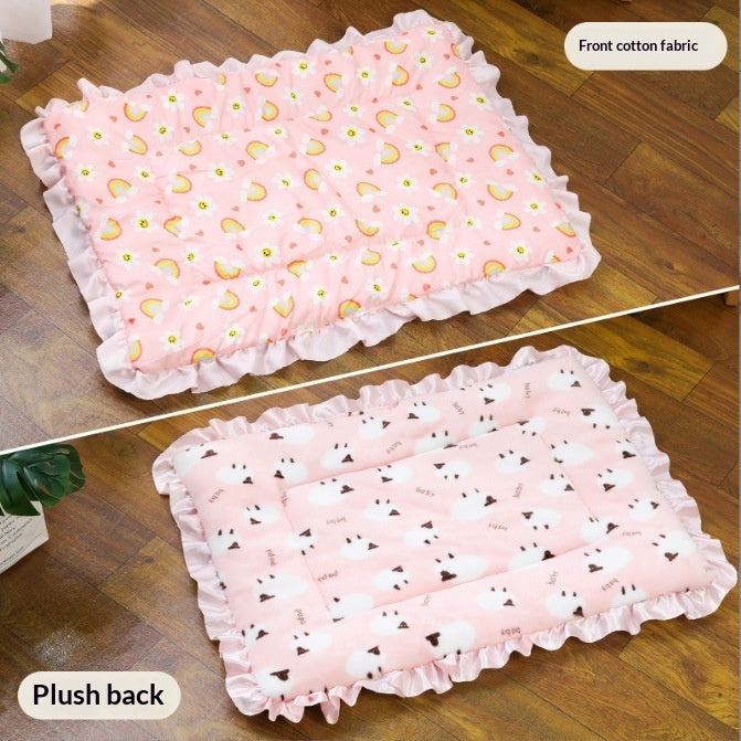 HKM-5037629 Thick Thermal Padded Pet Bed Mat in Various Colors and Patterns for Dogs