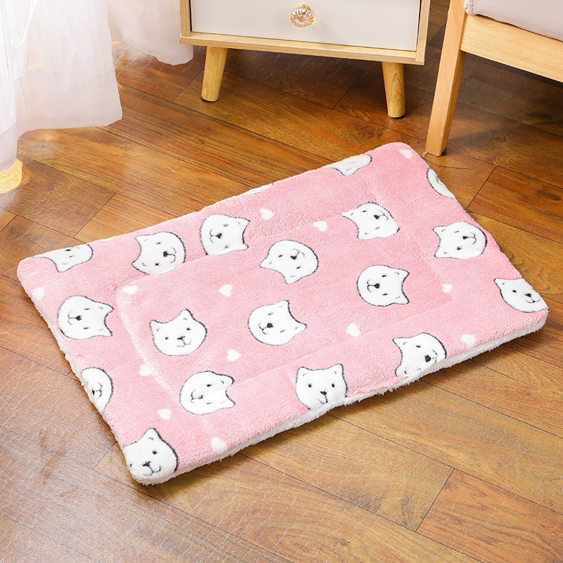 HKM-5037629 Thick Thermal Padded Pet Bed Mat in Various Colors and Patterns for Dogs