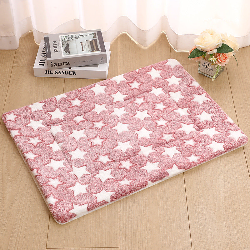 HKM-5037629 Thick Thermal Padded Pet Bed Mat in Various Colors and Patterns for Dogs