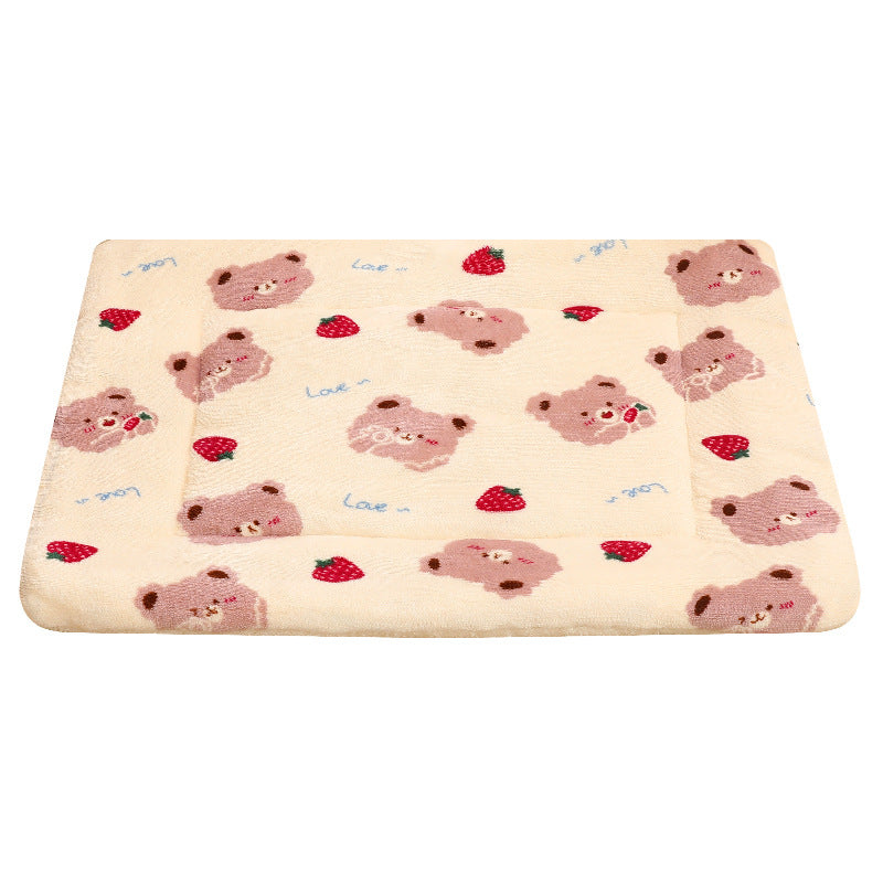 HKM-5037629 Thick Thermal Padded Pet Bed Mat in Various Colors and Patterns for Dogs