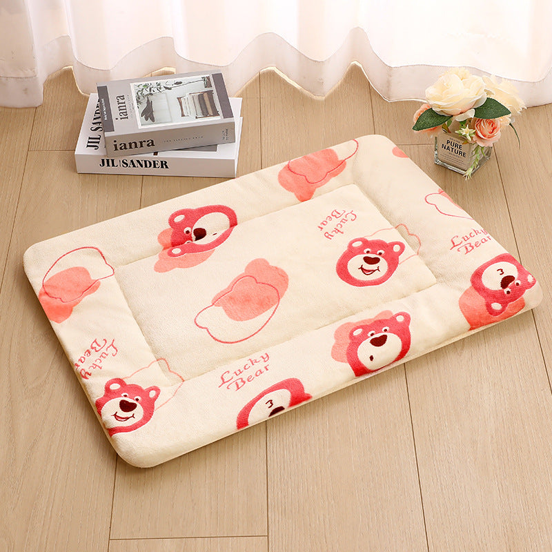 HKM-5037629 Thick Thermal Padded Pet Bed Mat in Various Colors and Patterns for Dogs