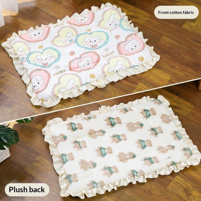HKM-5037629 Thick Thermal Padded Pet Bed Mat in Various Colors and Patterns for Dogs