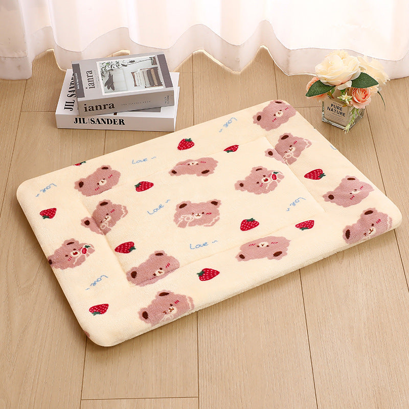 HKM-5037629 Thick Thermal Padded Pet Bed Mat in Various Colors and Patterns for Dogs