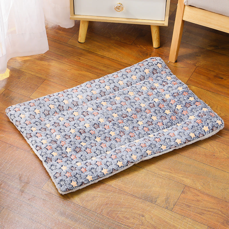 HKM-5037629 Thick Thermal Padded Pet Bed Mat in Various Colors and Patterns for Dogs