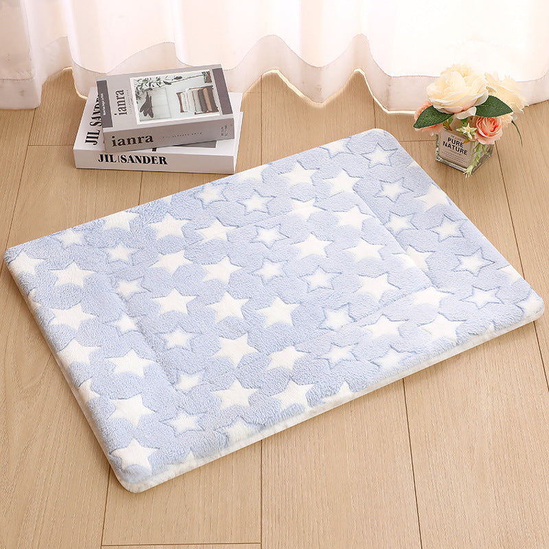 HKM-5037629 Thick Thermal Padded Pet Bed Mat in Various Colors and Patterns for Dogs