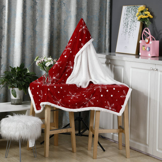 HKM-503827 Cozy Double-Layer Flannel Blanket for All Seasons - Multiple Christmas Styles Available