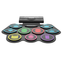 HKM-503891 Portable Bluetooth Jazz Drum with 7 Silicone Drum Kits - Compact 51x34x7cm Design